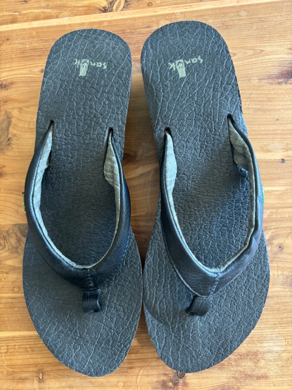 Sanuk Black Women's Flip Flop Sandals